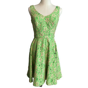 LILLY PULITZER | Freja Green Pique Lace Dress size 2 Fairycore Preppy RET $238